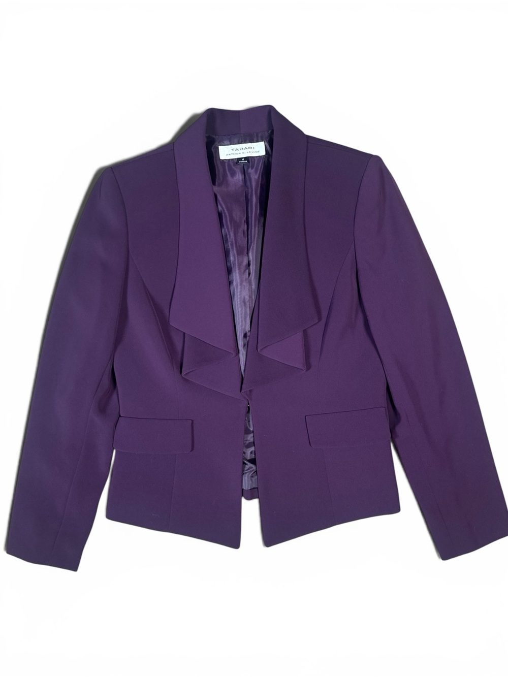 Tahari Tuxedo Blazer Plum Size 6